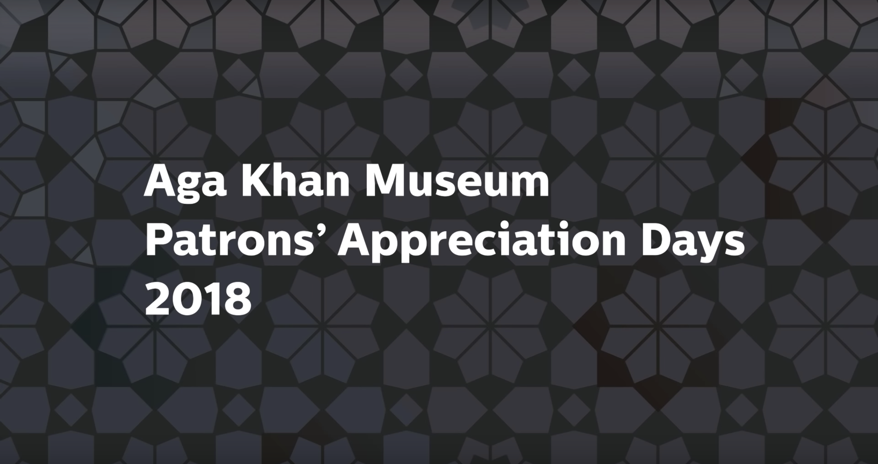 Aga Khan Museum Patrons’ Appreciation Days 2018